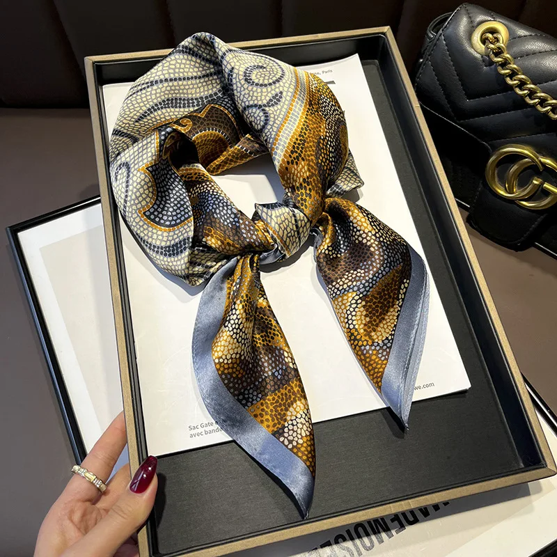 100% Natural Silk Scarf Women Design Print Foulard Neck Scarves 68x68cm  Square Shawls Wraps for Ladies Silk Spring Kerchief Tie - AliExpress