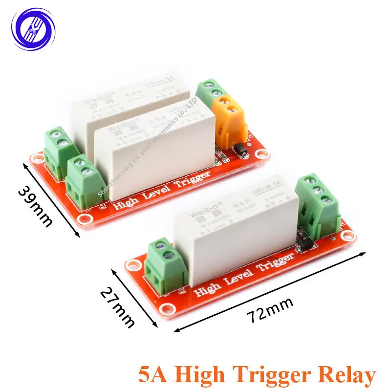 Modulo Relè 5A 1 2 Canali Trigger Di Alto Livello Modulo Relè A Stato Solido Dc Dispositivo Monofase Elettrico Dc3-32V