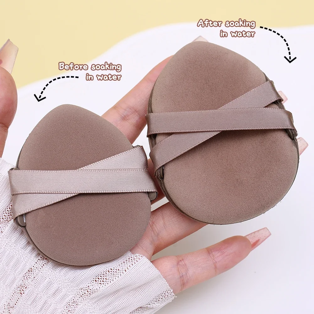 30Pcs Thickened Double Ribbon Wet Dry Dual-use Makeup Puff Black Skin Color Teardrop Shape Powder Puffs Foundation Cosmetic Tool 3