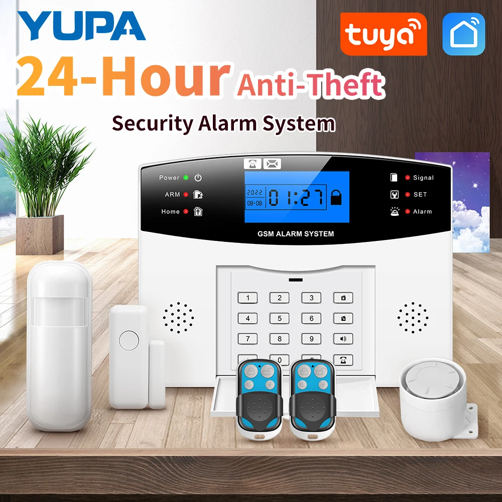 Sistema de Alarma para Casa Security Alarm System Wireless WIFI GSM Alexa  Google