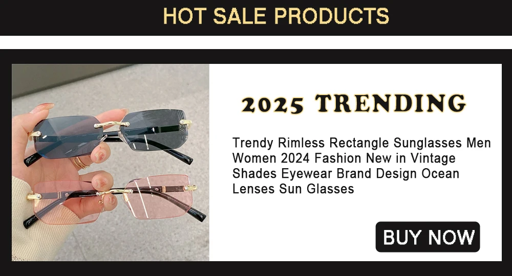 Randlose Quadratische Sonnenbrille für Damen und Herren Luxusmarken-Designer Beliebte Reise- und Fahrbrille mit Metallkopf im Leopardenmuster Sonnenschutz-Eyewear – Detail 3