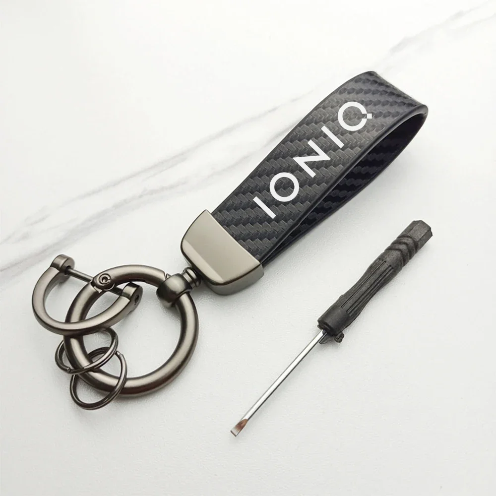 Carbon Fiber Pattern Auto Key Holder & Keychain Creative Styling Accessories