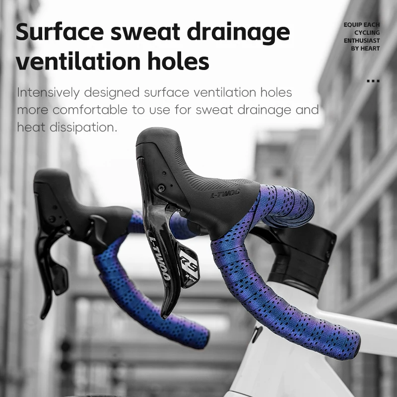 Multicolor Bike Handlebar Tape Anti-slip Sweat-absorbent Road Bicycle Bar Tape With Plugs MTB Road Bike Accessories bike handlebar tape bike accessory
