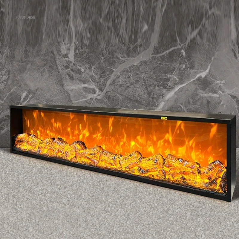 Modern Electric Fireplaces Home Decoration Living Room Embedded Fake Fire TV Fireplace Simulated Flame Decorative Cabinet Heater