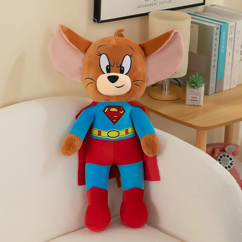 MINISO 40cm Disney Tom and Jerry Plush Toys Cute Cartoon Superman Plushies Stuffed Animals Doll Toys Kids Birthday Gifts 4