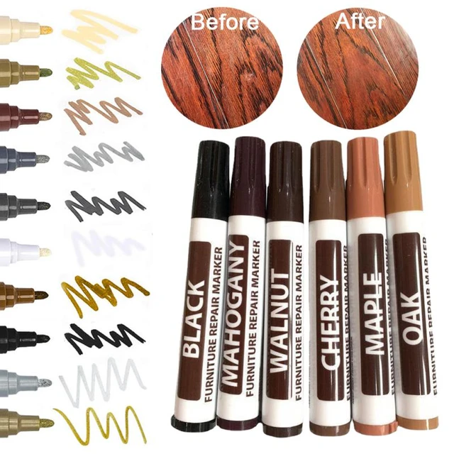 Furniture Repair Wood Cabinet Floor Touch Up Markers Crayons Filler Sticks  Paint Pen Wooden Damaged Scratch Repair Pens - AliExpress