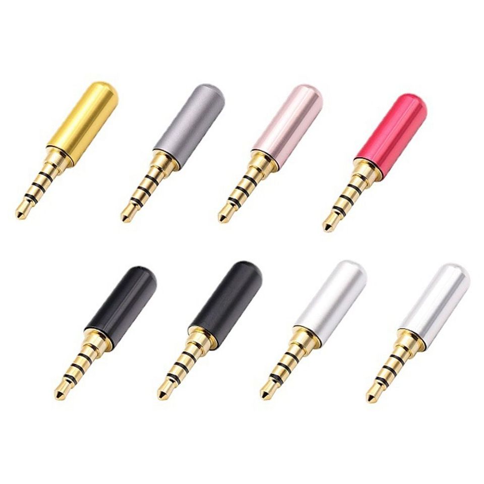 1PC 3.5MM Stereo Plug Male Headphone Jack Cable Adapter 4 Poles Stereo Audio Connector DIY High-quality 3.5 Jack Adapter