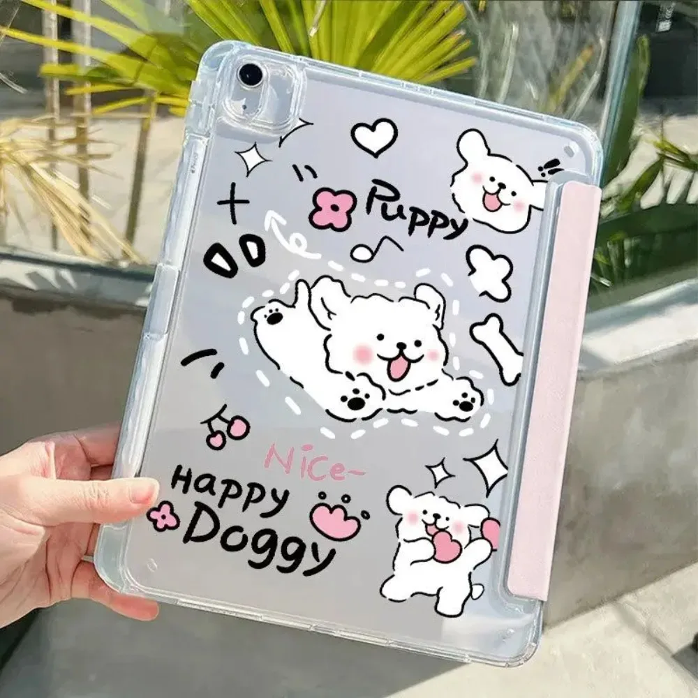 Charming Love Dog Paw Print Foldable Tablet Case – 3+Y Design