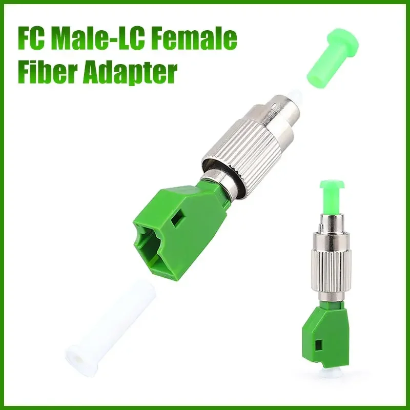 2 Adaptateurs Fibre Optique SC/APC Femelle Vers LC/APC Mâle - Monomode - Faible Perte D’insertion - Compatible Télécoms, Réseaux, Test