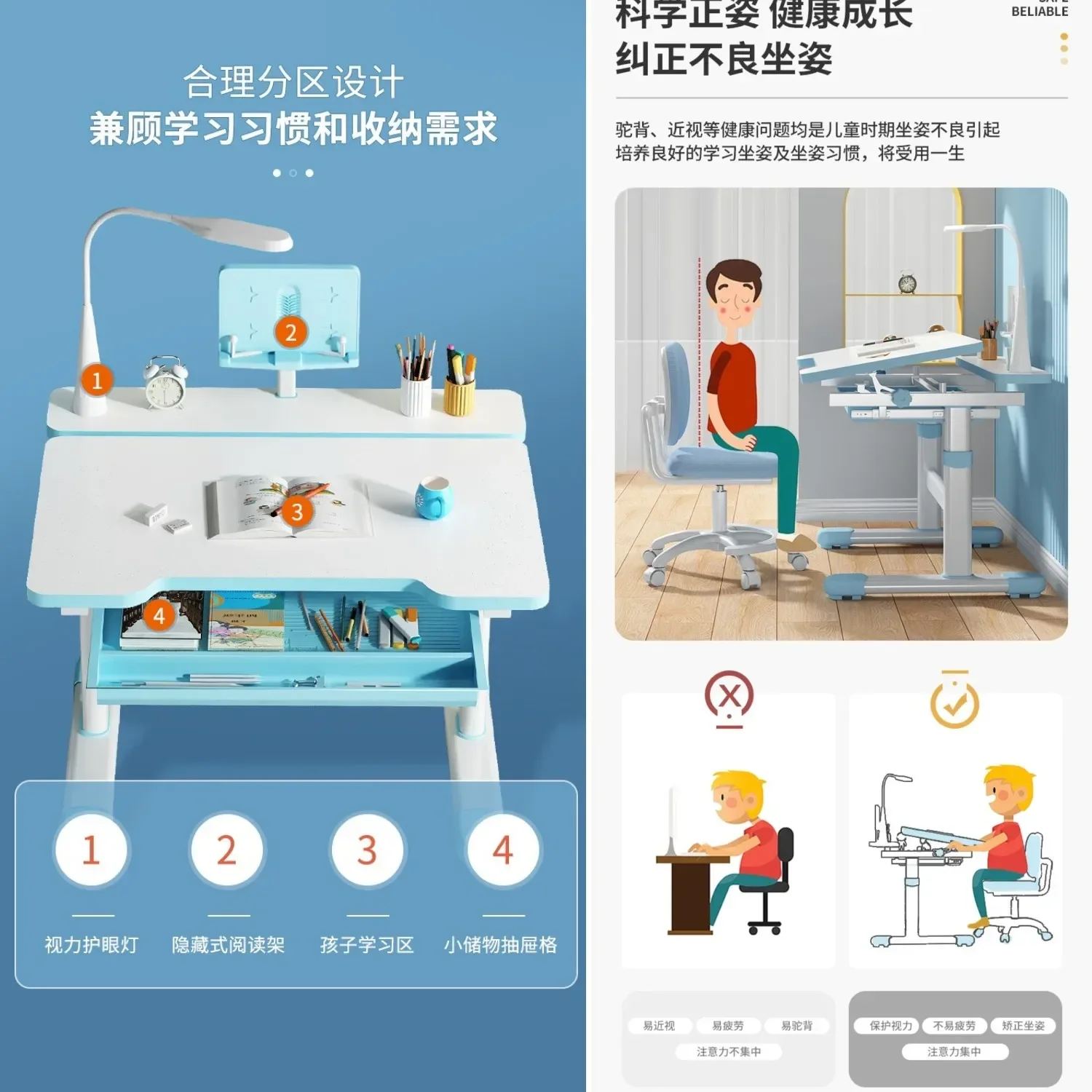 Рисунок 3 - Детский стол и стул с регулируемой высотой