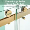 Double Sliding Shower Door 56-60 in.W x 76 in.H, 5/16" (8mm) Tempered Glass, Frameless Shower Door, Bathroom Glass Shower Door 5
