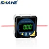 Shahe Rechargeable Battery Digital Level Protractor Inclinometer 2-side Laser Magnetic Level Angle Meter With 4-sides Magnets 1