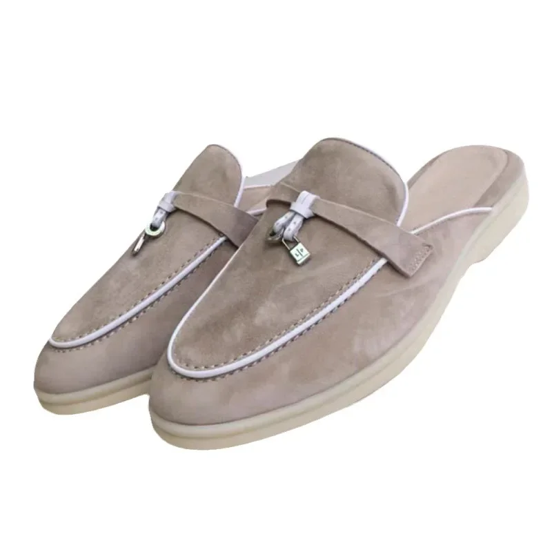Genuine Leather Slip-On Slippers for Women – Summer Fashion - Image 5
