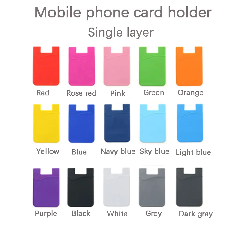 2-Pack Adhesive Silicone Card Holder