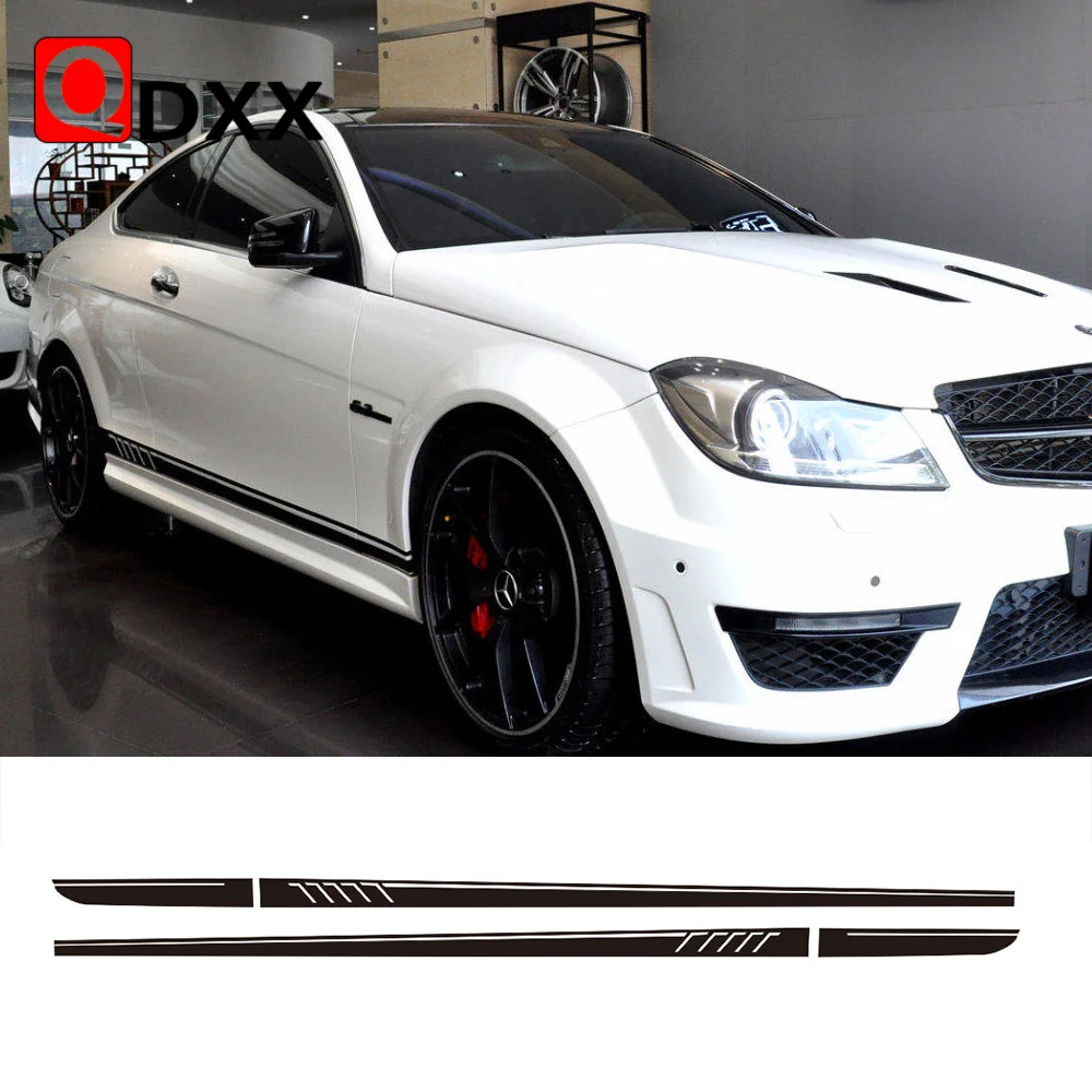 

507 Style Side Skirt Racing Stripes Vinyl Decal Sticker for Mercedes Benz W204 S204 Coupe C63 AMG C180 C200 C230 C280 C300 C320