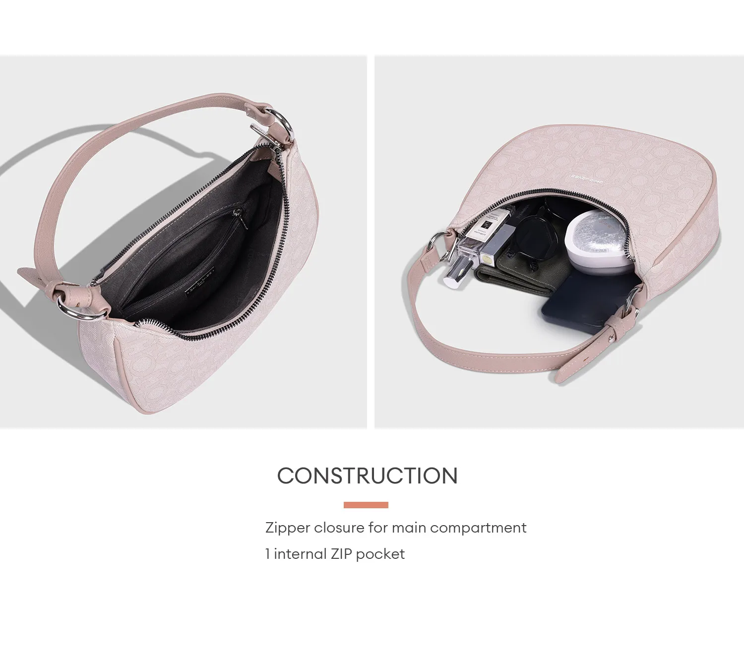 Multifunctional Womens Leather Crescent Bag - Trendy Vintage Shoulder Bag