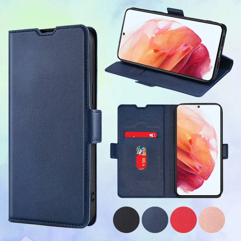 Premium PU Leather Wallet Phone Case with Card Holder and Wrist Strap - Flip Cover Design