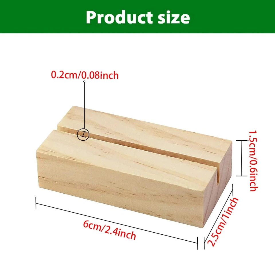 30 soportes de madera rústica para tarjetas de lugar, soporte de números de mesa circular, soporte de madera para notas de corteza de madera, soporte para tarjetas de fotos y fotos