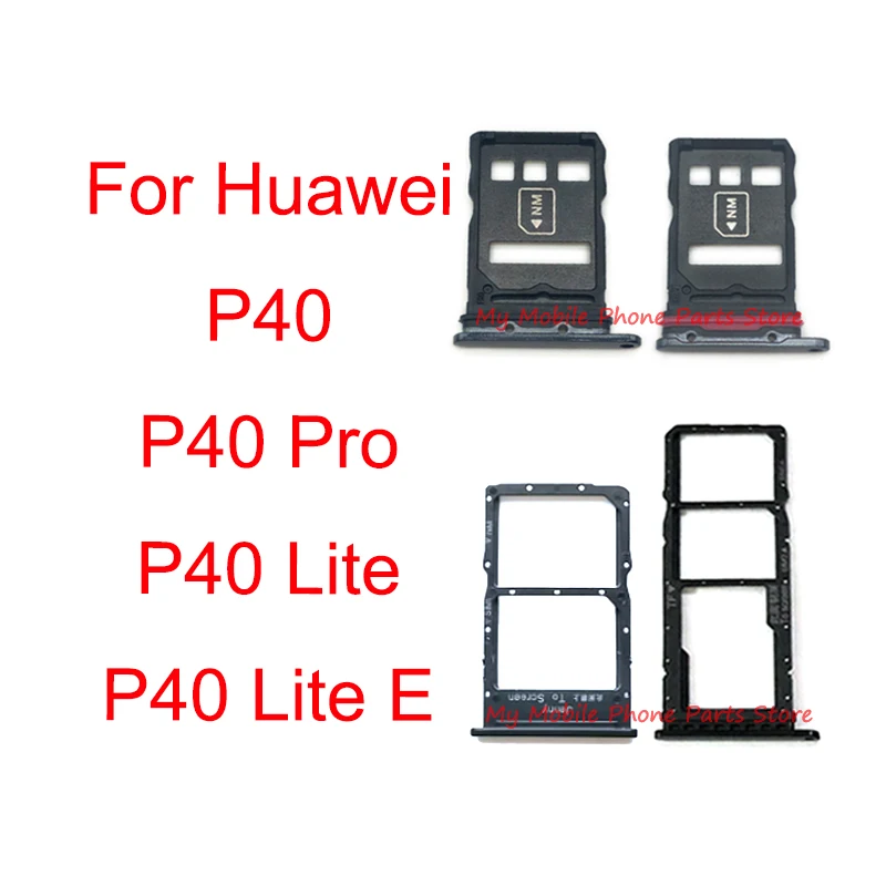 

10PCS Sim Card Tray Holder For Huawei P40 Pro Lite E Sim Tray Card Holder Slot Reader Adapter For Huawei P40 Lite E P40pro Parts