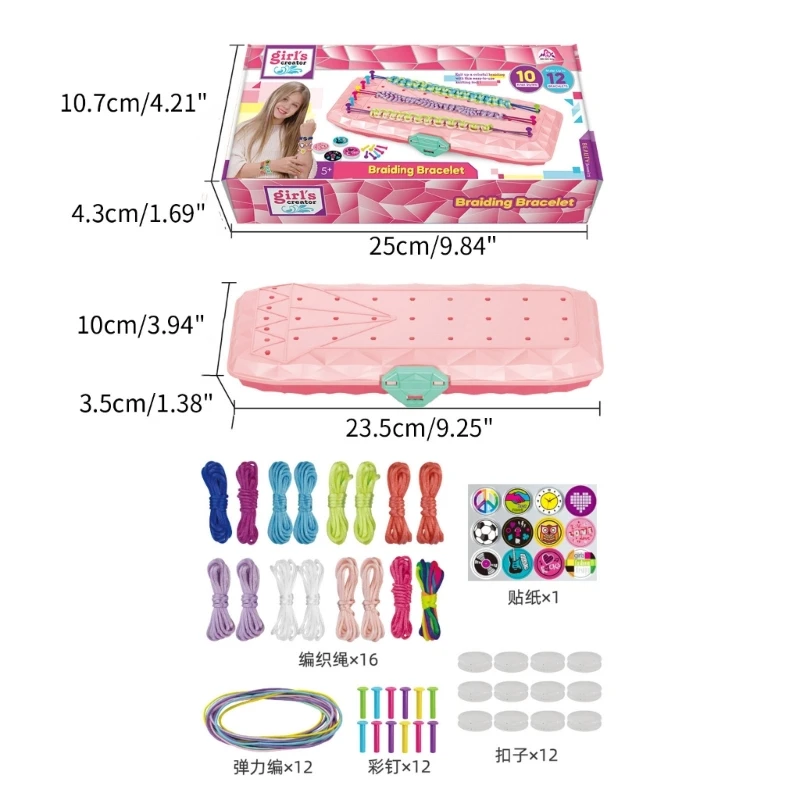 

Girls Crafts Set Friendship Bracelet String Making Kits Gift for Kids Age 7 8 9 10 11 12 DIY Jewelry Maker Toy
