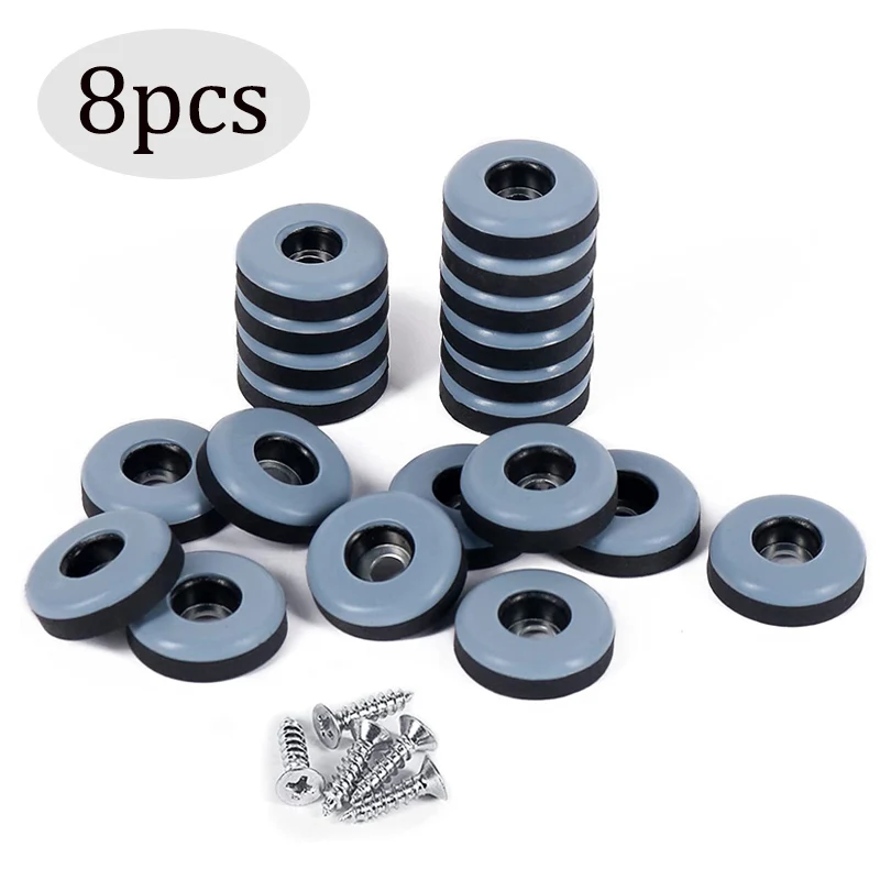 Furniture Glides With Screws Furniture Sliders Pads Table Chair Leg Mat Floor Protector 8PCS For Carpet Hardwood Hardware Tool furniture gliders furniture leg pads furniture foot pads rubber furniture feet pads furniture feet