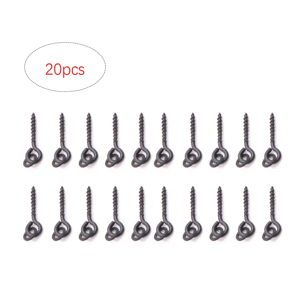 Vis à appâts pour pêche carpe - 20 pièces - Pour bouillettes pop-up et méthode feeder - Accessoires montages