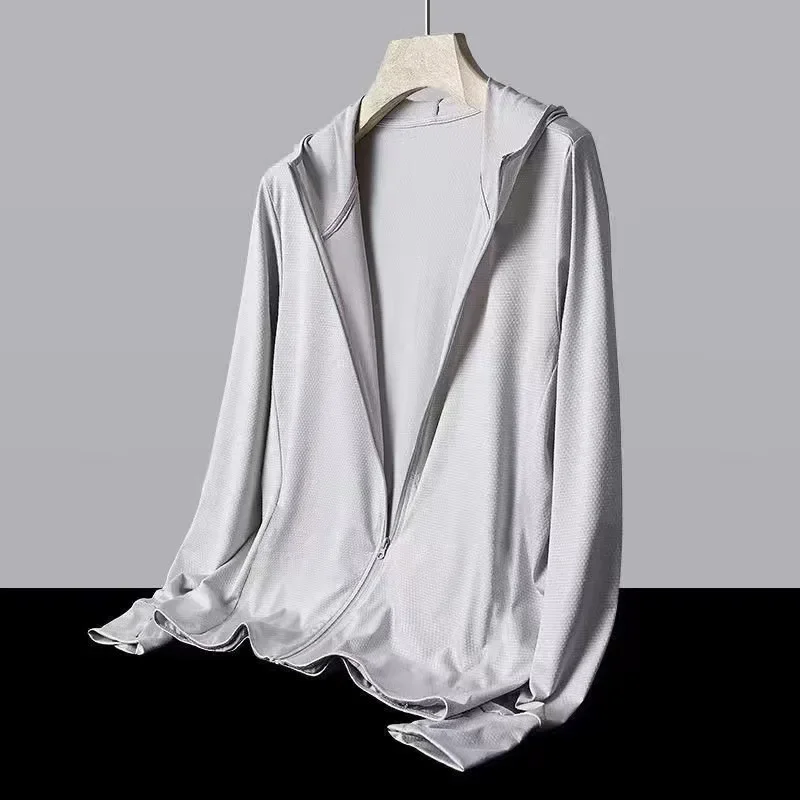 thumbnail image 1 of Chaqueta de seda de hielo transpirable ultrafina para hombres y mujeres, ropa de exterior anti-UV para pesca adecuada para el verano, 1 of 5