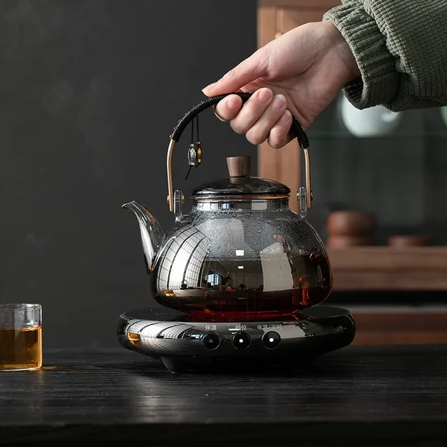 Teapot Glass Temperature Resistant Steaming and Boiling 5