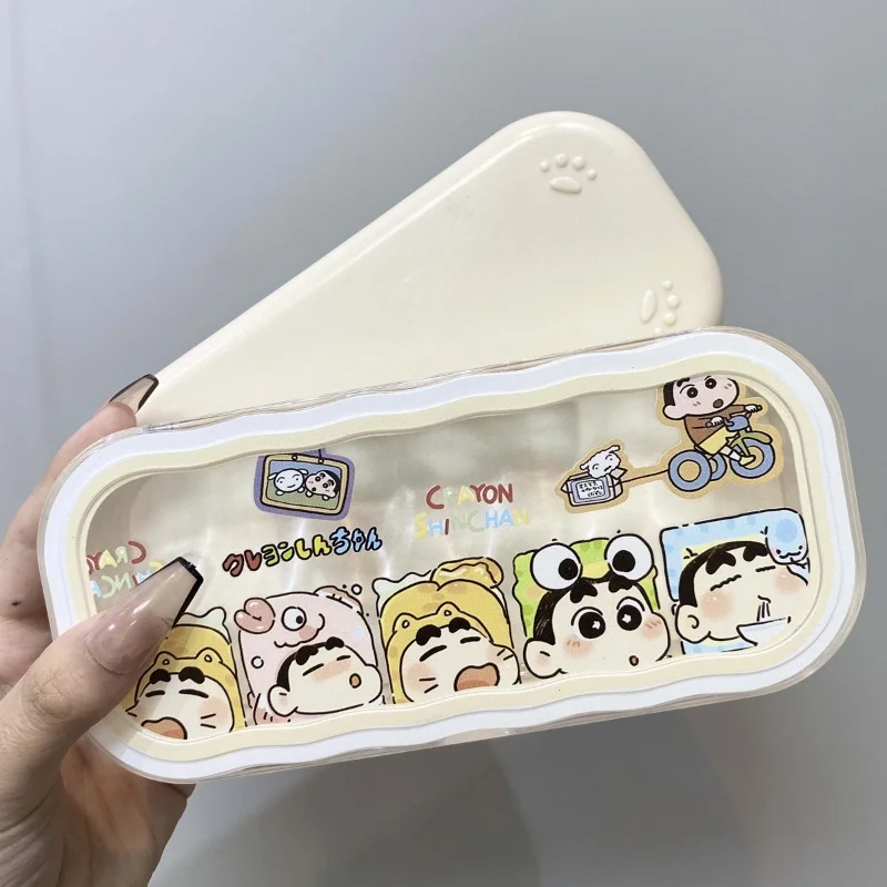Crayon Shinchan Abs Glasses Case Fashion Transparent Glasses Case Storage Box Simple Sunglasses Storage Box Gifts New