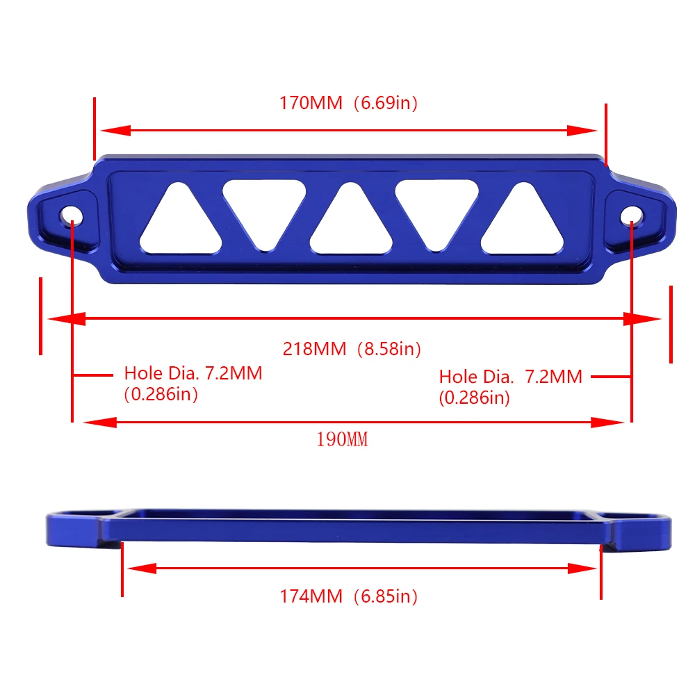 Battery Tie Down Bracket 218mm 190mm Aluminum Universal Auto Battery Mount Holder Brace Bar for Honda Civic EK EG