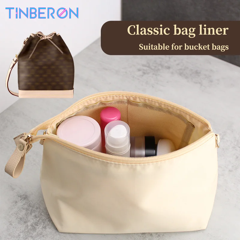 

TINBERON Bucket Bag Liner Make-up Bag Nylon Bag Insert Organizer Large Capacity Cosmetic Storage Bag Travel Insert Bag Organizer