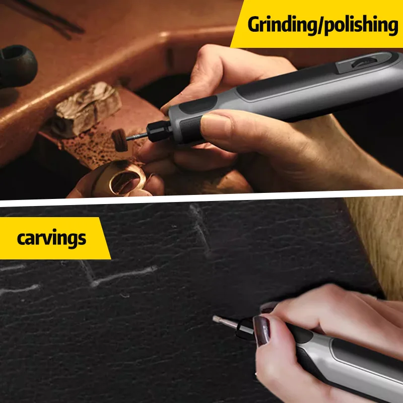 Deli Portable 18V Electric Drill Mini Grinder for DIY Rechargeable Engraving Drilling Griding Machine Micro Rotary Tool Kit 4