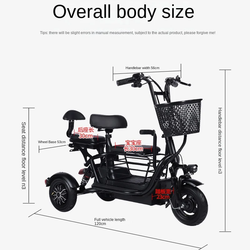 XK Folding Electric Tricycle Elderly Small Parent-Child Men and Women Mini Battery Skateboard electric mobility scooter for elderly electro tricycle 36v 48v 10ah speed 15km h folding electric tricycle removable battery