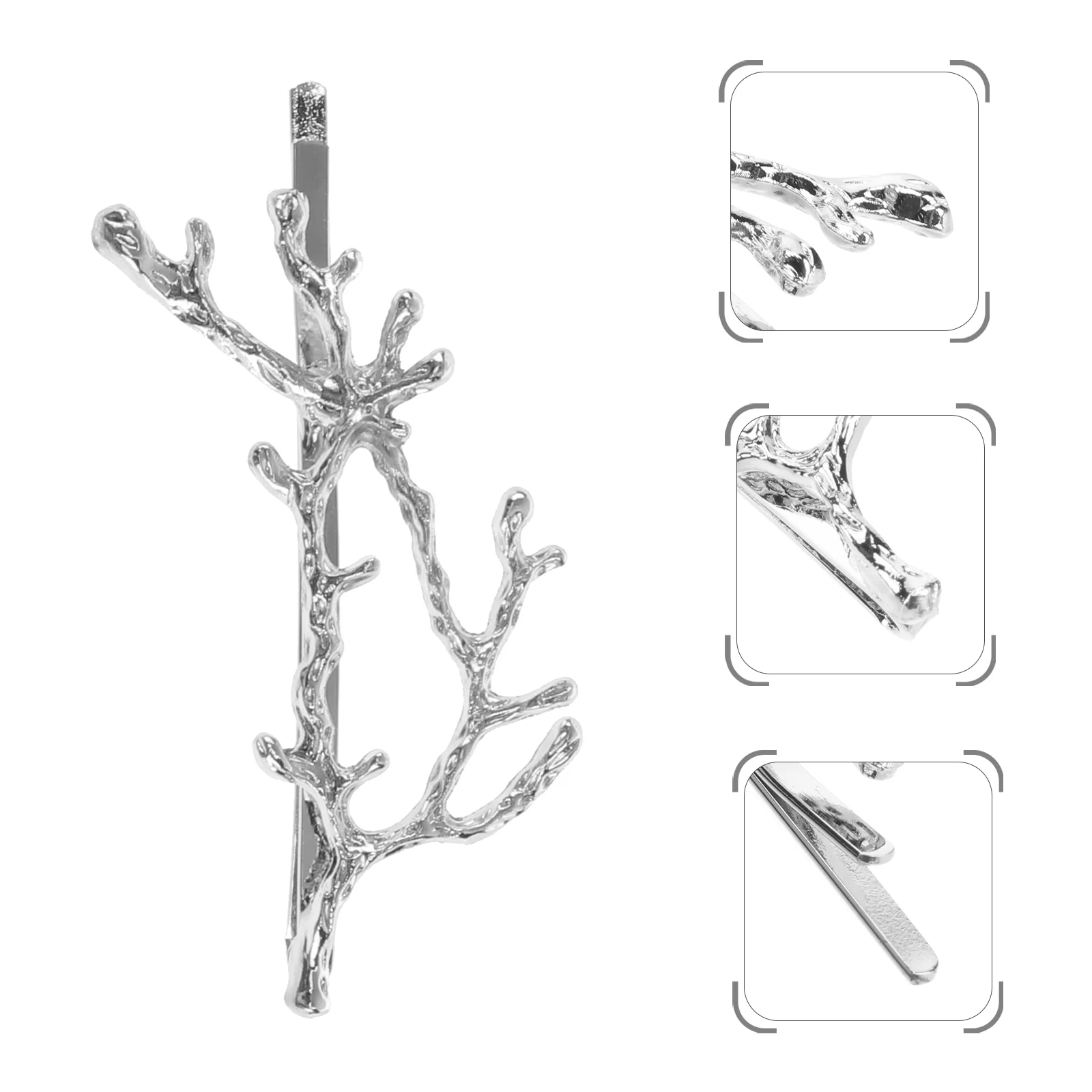 

2 Pcs Antler Hairpin Clips Gold Decor Branch Wedding Accessories Vintage Antlers