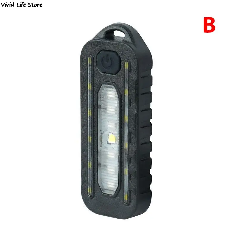 Bike Warning Light LED Red Blue Shoulder with Clip USB Charging