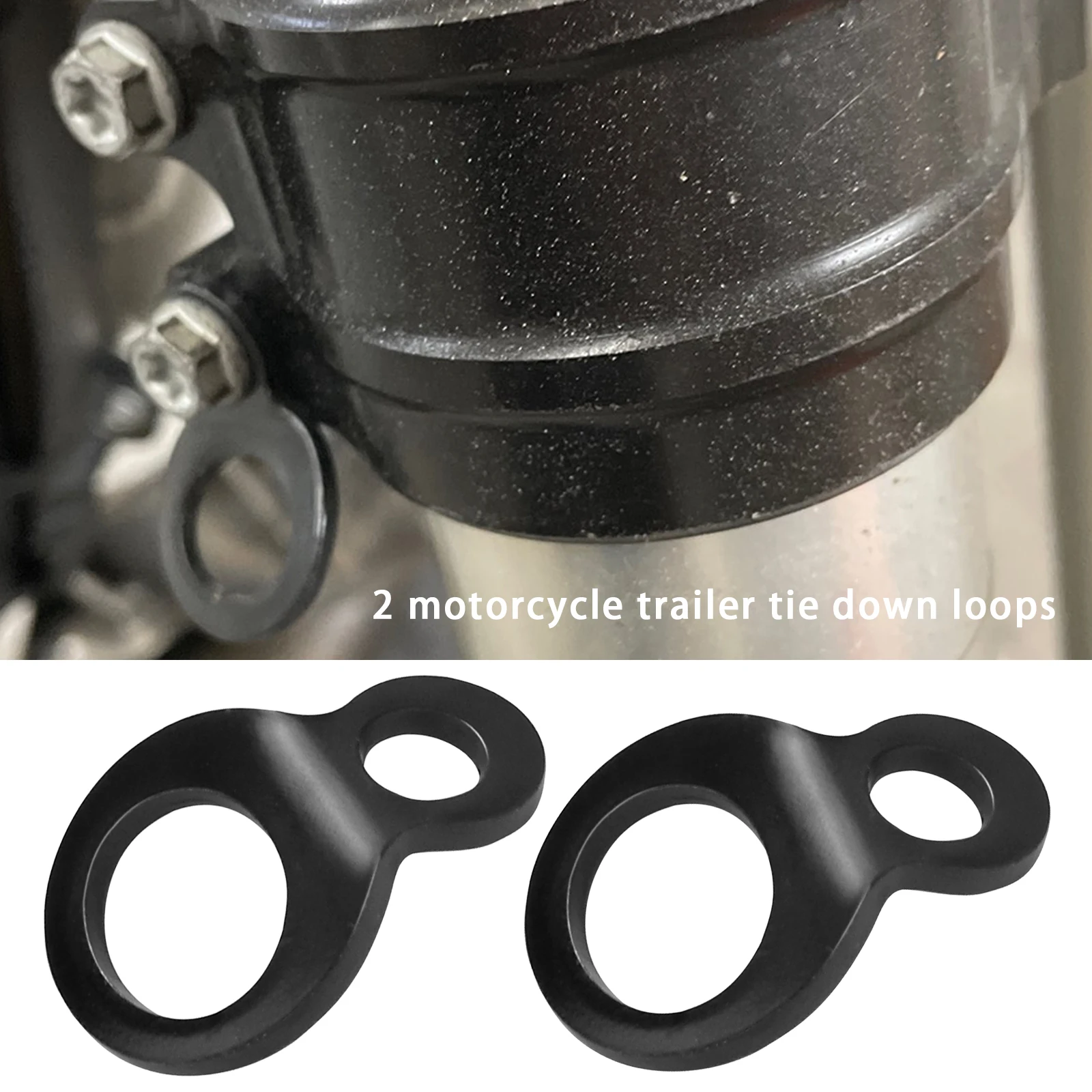 2 Pcs Tie Down Strap Rings for Motorcycle Dirt Bike ATV UTV Stainless Steel