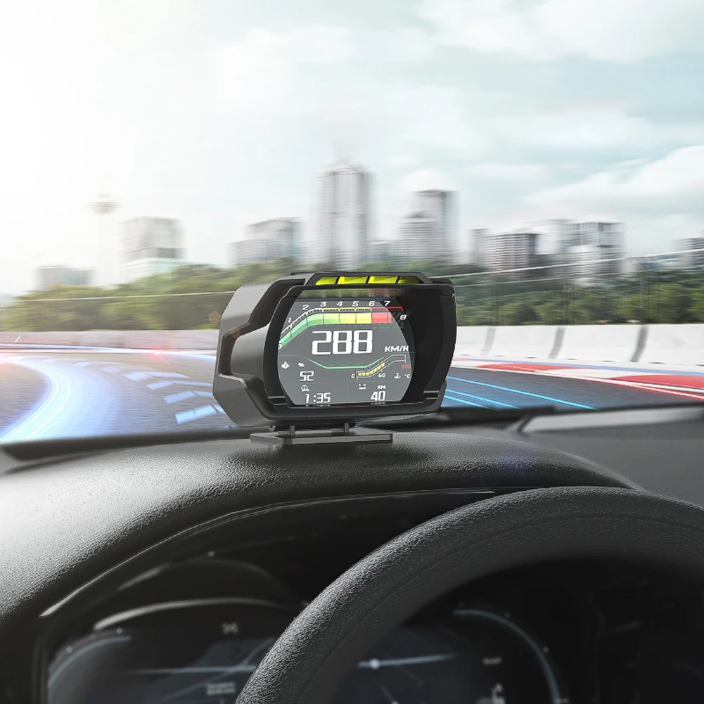 OBD + GPS HUD  Һ  ӵ,  溸,  Ÿڹ, LCD ÷,  µ 