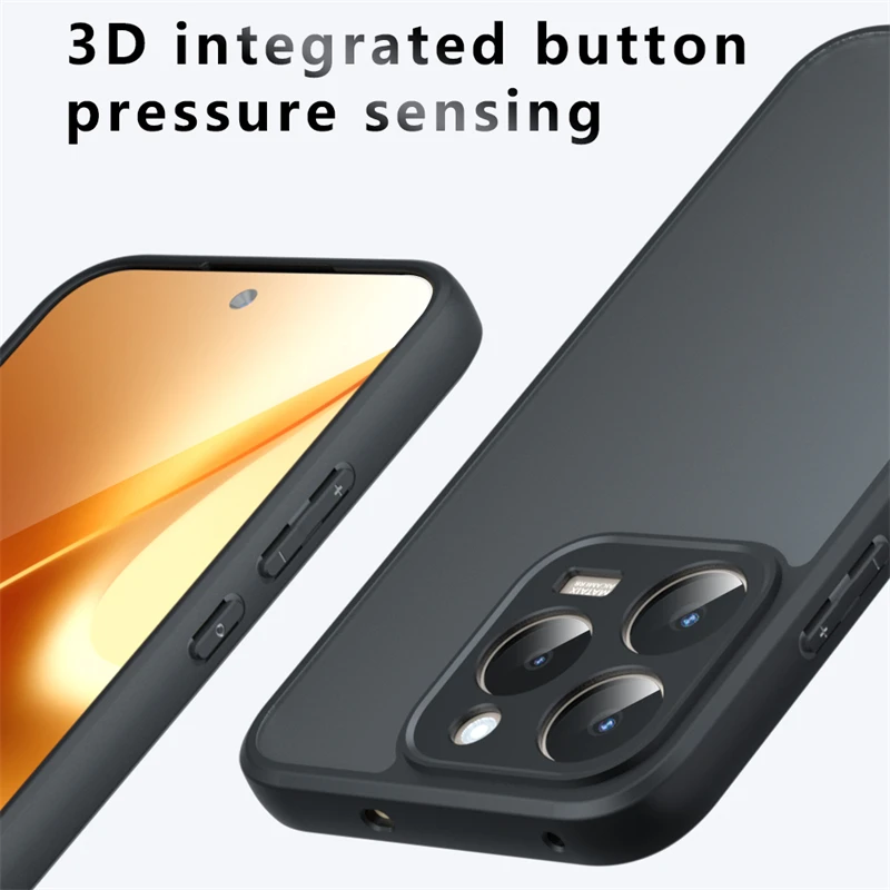 Translucent Shockproof Matte Back Phone Case - Anti-Knock Design