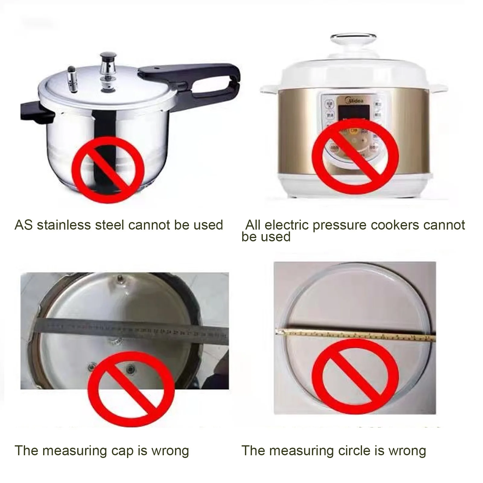 Snelkookpan Afdichtring Siliconen O-ring Vervangend Accessoire voor Snelkookpan Compatibel met Meerdere Modellen(28cm