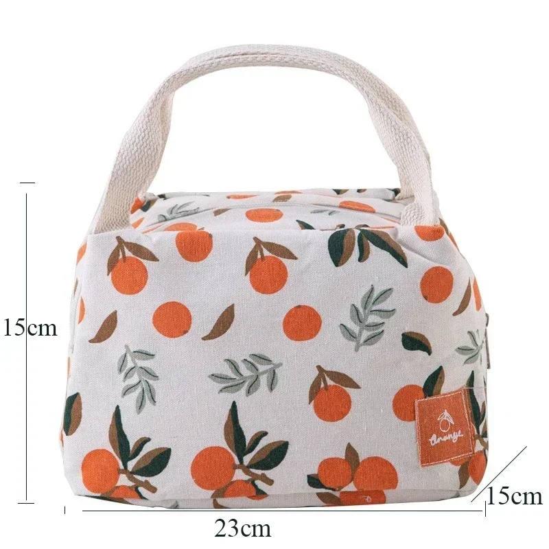 1 Pc Cute Fruit Lunch Bag for Women Portable Insulated Lunch Thermal Bag Bento Pouch Container School Food lunch bag bento bag