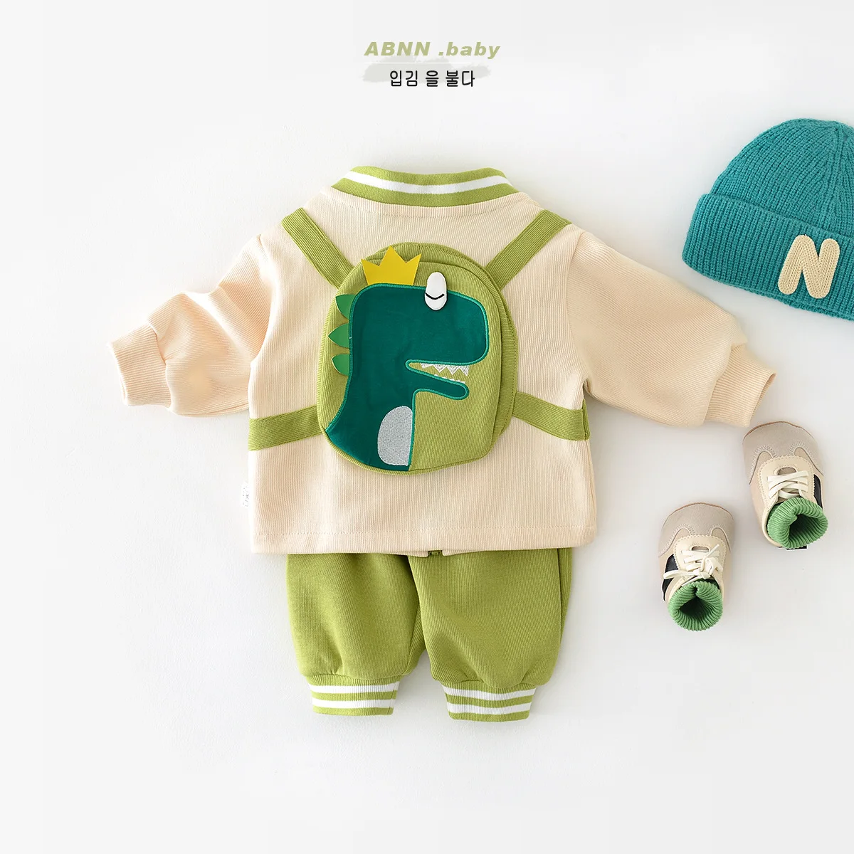 Baby Suit: Baby Autumn Cardigan Casual Coat, Newborn Outer, Loose Sweatpants, Spring and Autumn