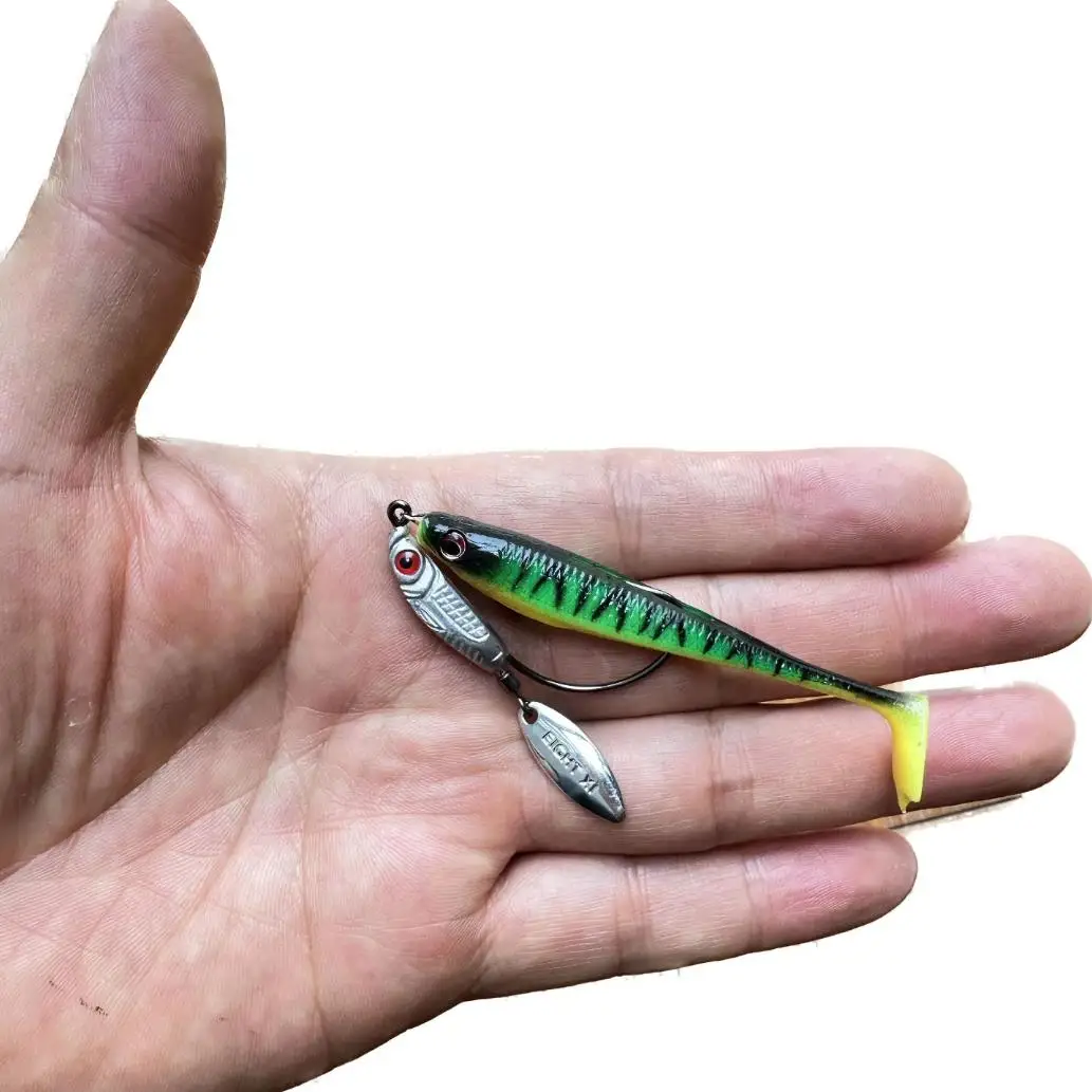 

8pcs/lot 10g high-end Anti-hanging bottom NFF fishing gear painted plastic soft bait imitation fake fish realistic swimming styl