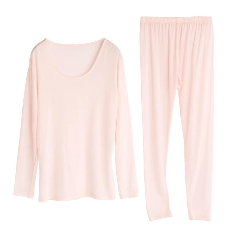 women silk wool underwear thermal sets winter wear clothes shirt long johns thermo merino clothing leggings womens pants linger