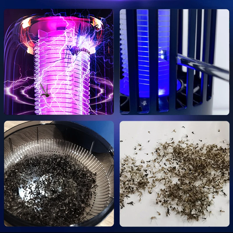 Electric Shock Mosquito Killer Lamp UV Light Mosquito Killer Repellent Anti-mosquito Lamp Rechargeable Mute Trap Bug Zapper