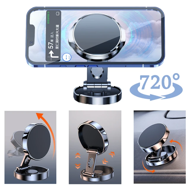 Soporte de teléfono Universal para coche, salpicadero de soporte magnético  para coche, montaje de teléfono para ventilación de aire, fuerte imán,  soporte de navegación para Iphone y Xiaomi - AliExpress