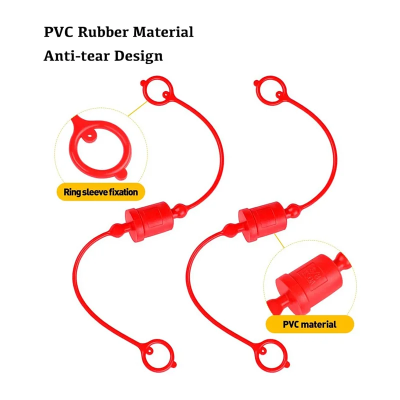 

ISO-A 1/2 Hydraulic Quick Coupler Male Dust Cap and Female Plug Cover, Fits Hydraulic Quick Disconnects Coupler