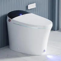 Smart Toilet, Built in Tank and Pump-assist, Off-seat Auto Flushing, Heated Seat, Warm Water and Dryer, Modern Bidet Toilet with 1