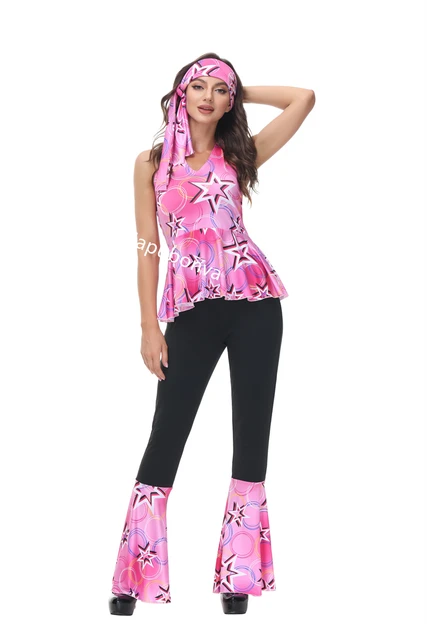 Halloween Costume Disco Girl Retro 70's Hip Hop Women Costume