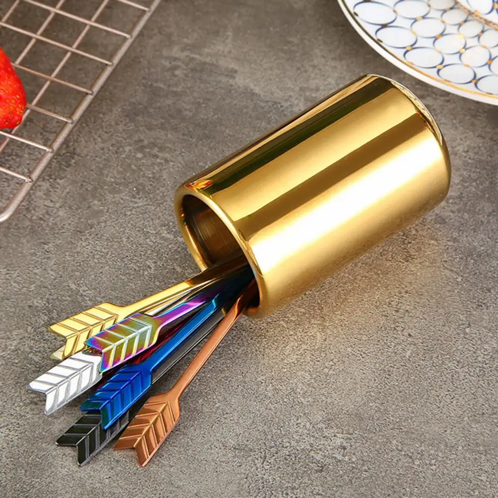 Dessert Picks Arrow Shape Anti-rust 304 Stainless Steel Wedding Party Buffet Picks for Stirring Fruit Dessert Fork