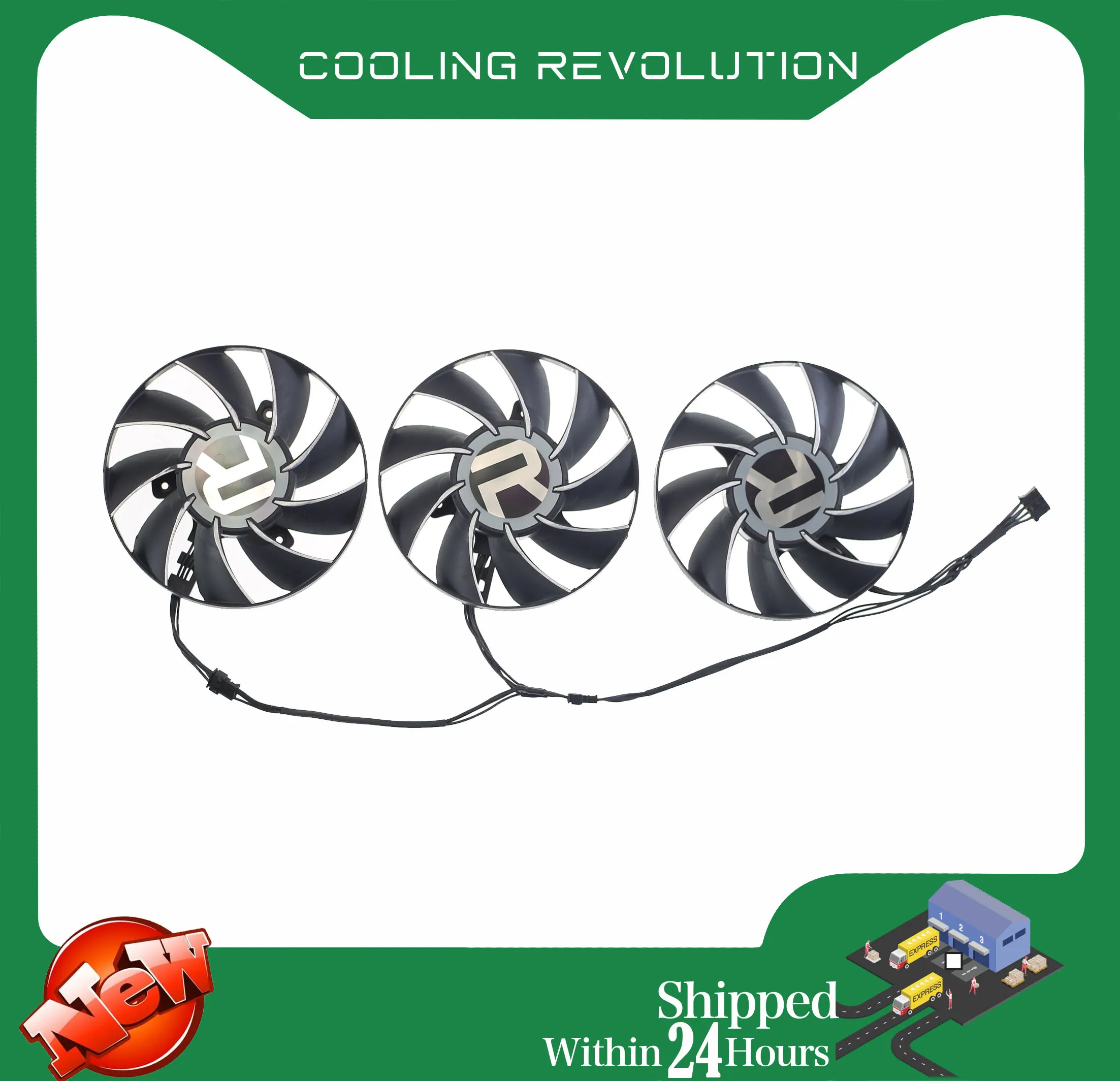 Aub0812Vd-00 Dc12V 0.45A Ventola Per Scheda Grafica A 4Pin Per Schede Video Grafiche Amd Radeon Rx 6800/6800Xt/6900Xt 16G Ventole Di Raffreddamento